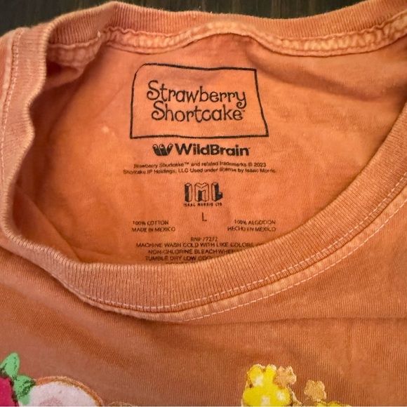 🍓🍰Strawberry Shortcake Cropped Short Sleeve Tee Shirt - Picture 3 of 5